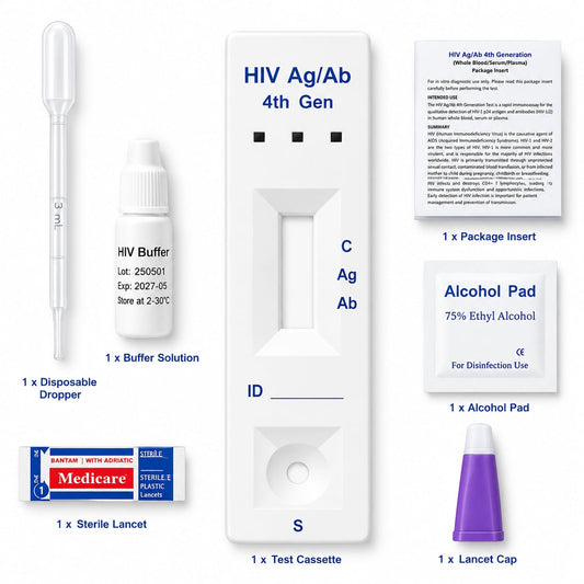 HIV Ab & P24 Ag Test Cassette (4th Generation)