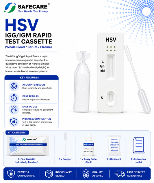 Herpes 1/2 IgG & IgM Combo Test Cassette